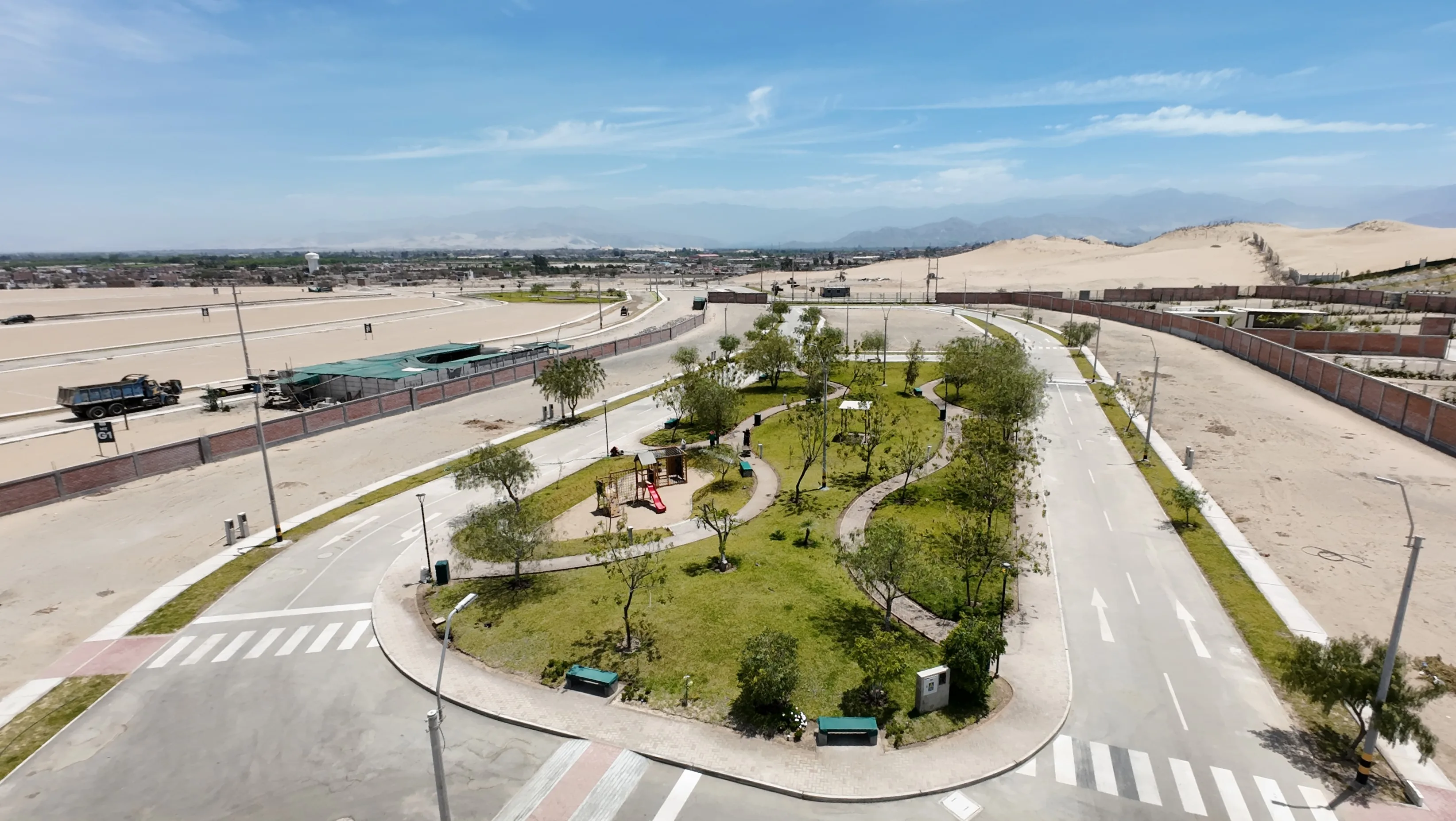 Vista aérea panorámica del proyecto